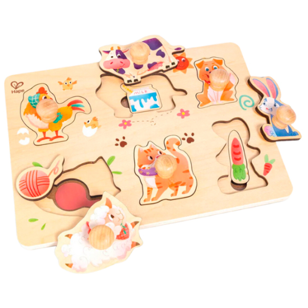Puzzle Hape Двор фермера (E1655) Количество деталей: 13, Рекомендуемый возраст: 2+ photo 2