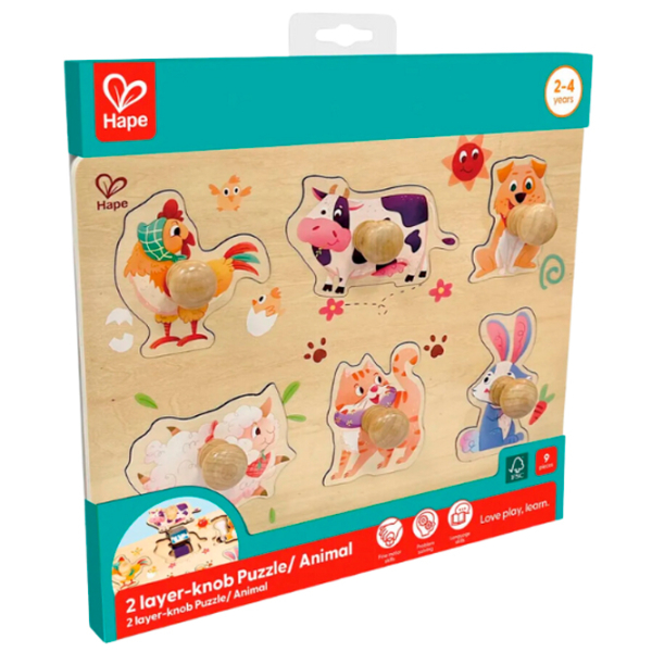 Puzzle Hape Двор фермера (E1655) Количество деталей: 13, Рекомендуемый возраст: 2+ photo 3