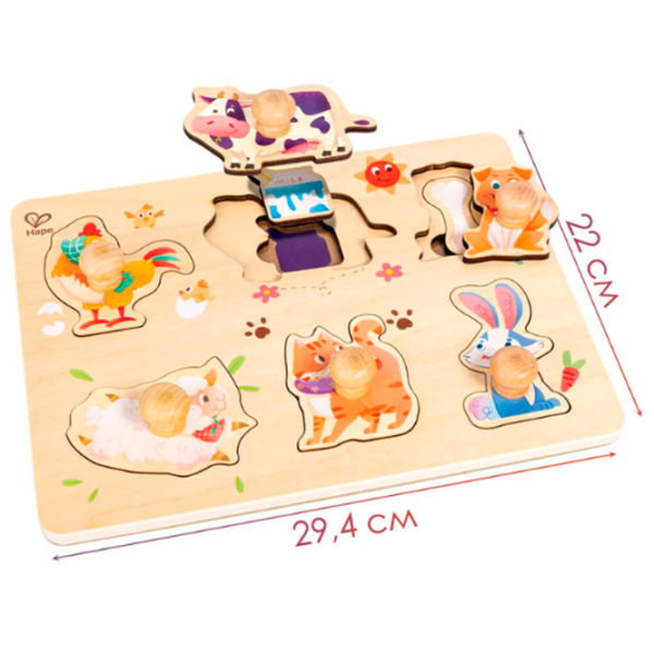 Puzzle Hape Двор фермера (E1655) Количество деталей: 13, Рекомендуемый возраст: 2+ photo 5