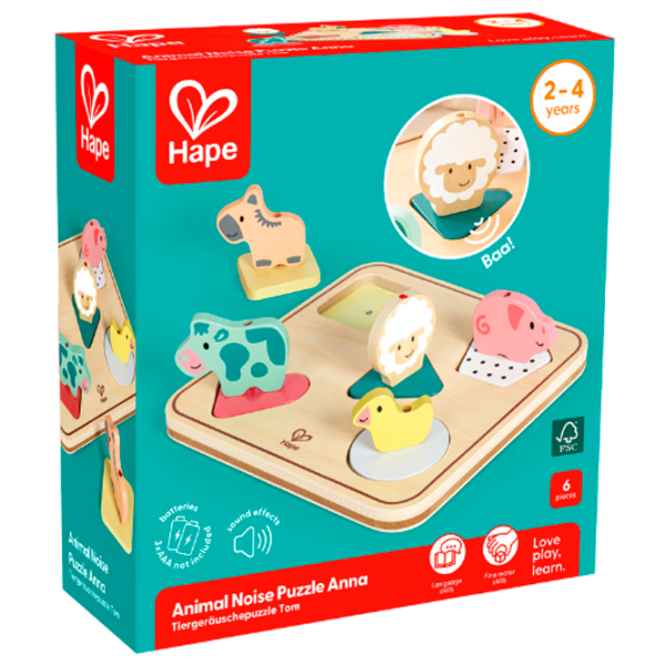 Puzzle Hape Геометрические формы (E8536) Количество деталей: 6, Рекомендуемый возраст: 2+ photo 3