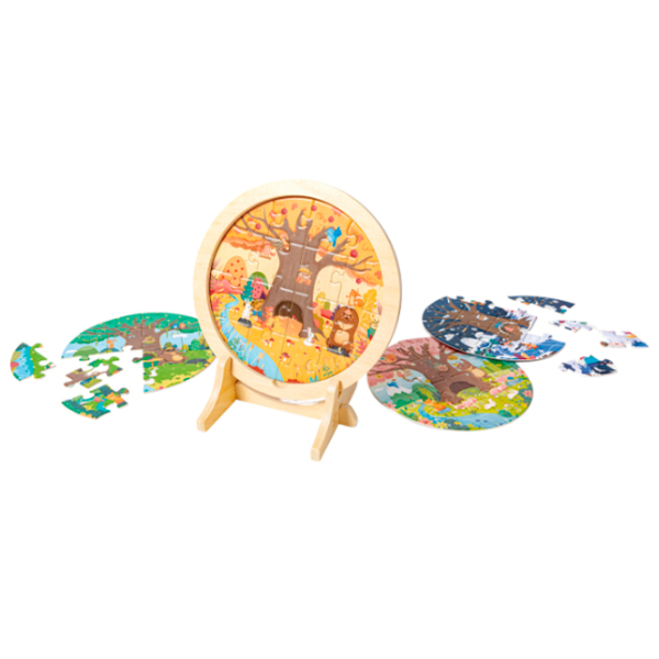 Puzzle Hape Anotimpurile (E1653) Numărul de piese: 25, Vârsta recomandată: 3+ photo 3