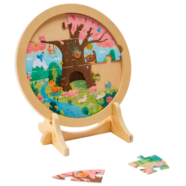 Puzzle Hape Anotimpurile (E1653) Numărul de piese: 25, Vârsta recomandată: 3+ photo 5