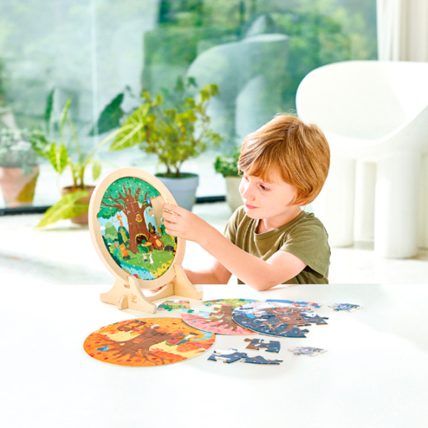 Puzzle Hape Anotimpurile (E1653) Numărul de piese: 25, Vârsta recomandată: 3+ photo 11