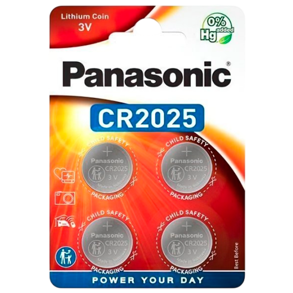 Батарейка Panasonic Lithium Power CR2025 (4 шт.)  photo 1