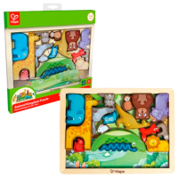 Puzzle Hape Regatul animalelor (E1656) Количество деталей: 16, Рекомендуемый возраст: 3+