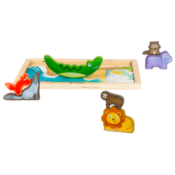 Puzzle Hape Regatul animalelor (E1656) Количество деталей: 16, Рекомендуемый возраст: 3+ photo 7