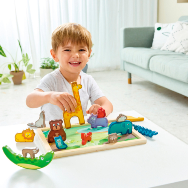 Puzzle Hape Regatul animalelor (E1656) Количество деталей: 16, Рекомендуемый возраст: 3+ photo 10