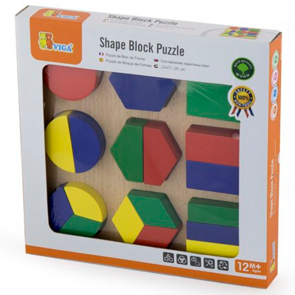 Puzzle VIGA Геометрические формы (58573) Количество деталей: 16, Рекомендуемый возраст: 3+ photo 2