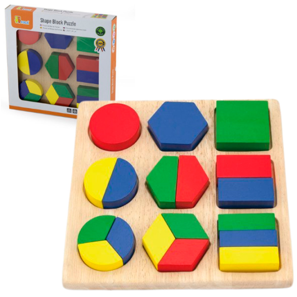 Puzzle VIGA Геометрические формы (58573) Количество деталей: 16, Рекомендуемый возраст: 3+ photo 4