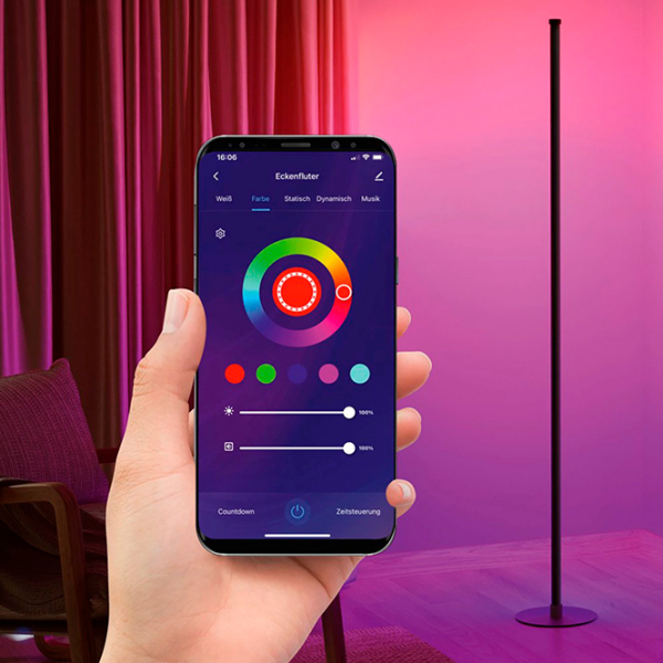 Напольная лампа Hama Smart WiFi Corner Черный От сети photo 4