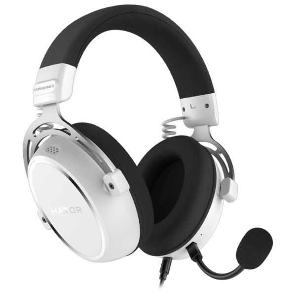 Căști Hator Hypergang 3 White Cu fir / Gaming / Over the ear photo 1