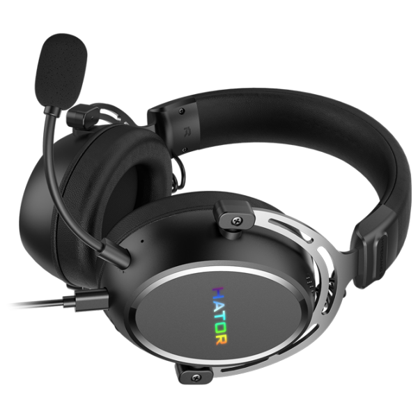 Căști Hator Hypergang 3 USB Black Cu fir / Gaming / Over the ear photo 5