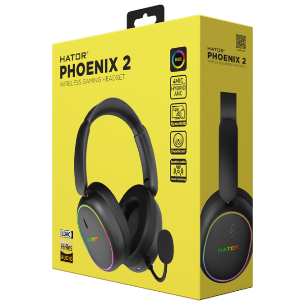 Căști Hator Phoenix 2 Black Fără fir + Cu fir / Gaming / Over the ear photo 6