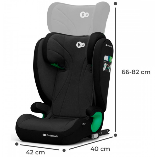 Scaun auto KinderKraft Junior Fix 2 KCJUFI20BLK0000 Black 3 ani - 12 ani, 36 kg photo 8