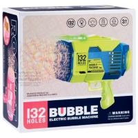 Мыльные пузыри Bubble Gun 132 Hole Зеленый , , 3+