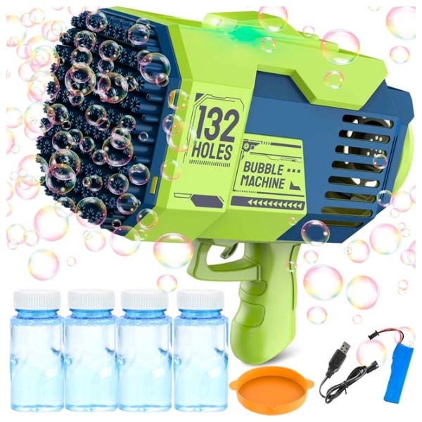 Мыльные пузыри Bubble Gun 132 Hole Зеленый , , 3+ photo 2