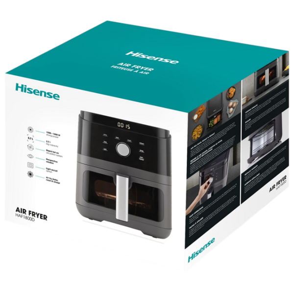 Аэрогриль Hisense HAF1800D Серый Электронное, 1850 Вт, 5.7 л photo 9
