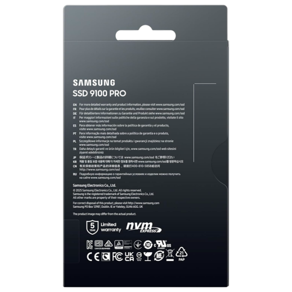 SSD Samsung 9100 PRO M.2 NVMe 4 TB Viteza de citire: 14700 MB/s,
Viteza de inscriere: 13300 MB/s photo 5
