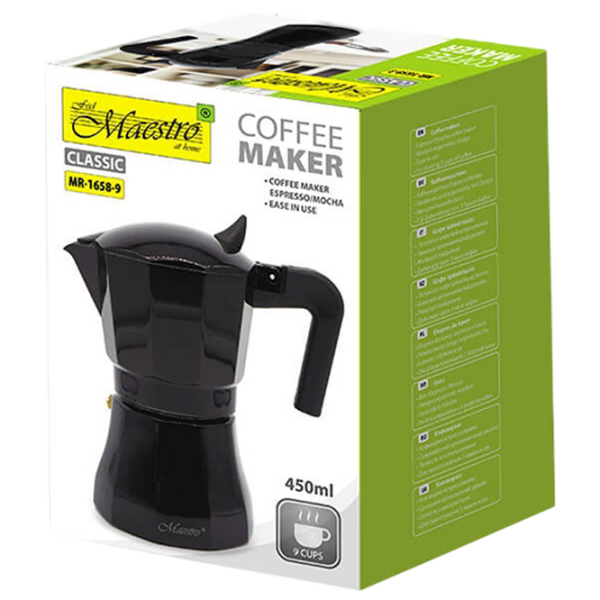 Cafetieră gheizer Maestro Mr-1658-9
Black 0.45l, Aluminiu photo 4