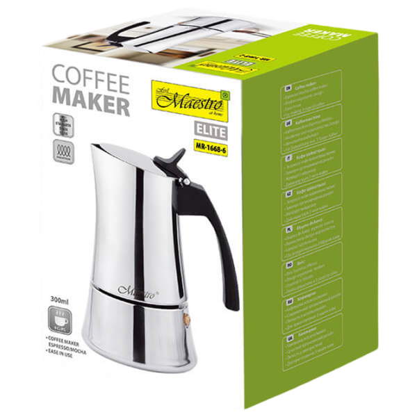 Cafetieră gheizer Maestro Mr-1668-6
Inox 0.3l, Aluminiu photo 4