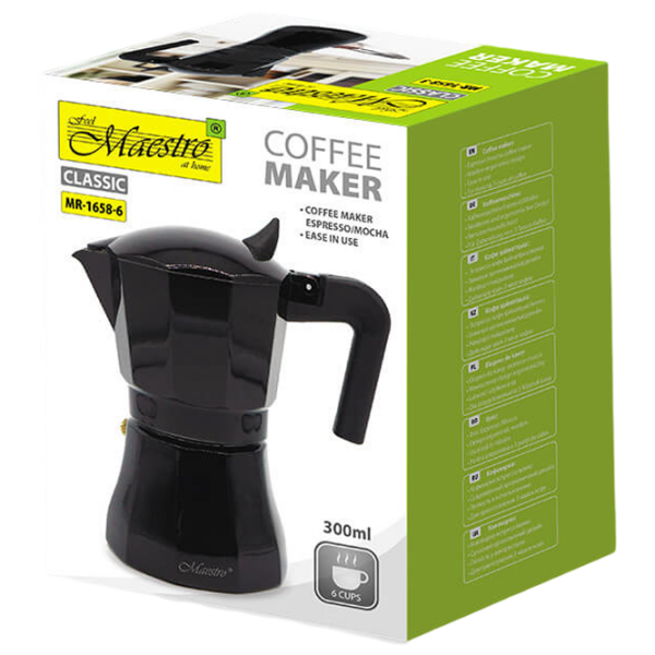 Cafetieră gheizer Maestro Mr-1658-6
Black 0.3l, Aluminiu photo 3