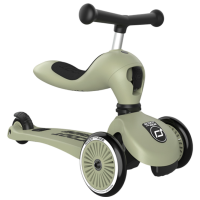 Trotinetă pentru copii cu trei roți Scoot and Ride Highway Kick 1 (96068) Olive 1 an, , Din PU