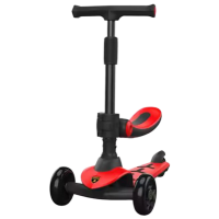 Trotinetă pentru copii cu trei roți Glamvers Lambrghini Trio (189651) Red 2 ani, 50 kg, Din PU