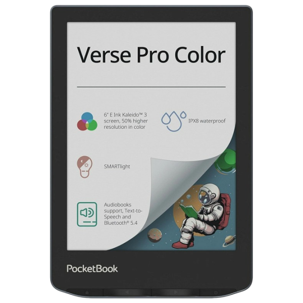 Электронная книга Pocketbook 634K3 Verse Pro Color 16 ГБ Штормовой  photo 1