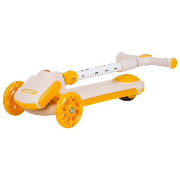 Детский трёхколёсный самокат Chipolino Rapido (DSRAP0244YE) Желтый 3 года, 50 кг, Полиуретановые photo 4