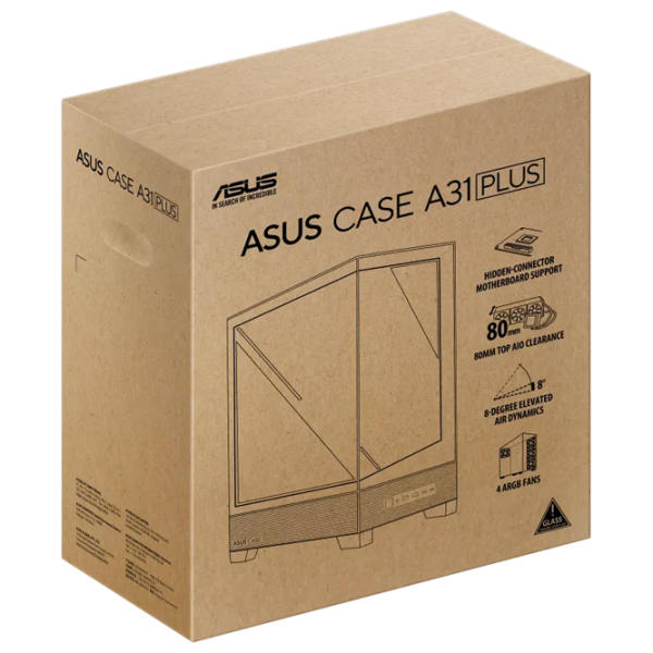Carcasă Asus A31 PLUS TG Black micro ATX photo 14