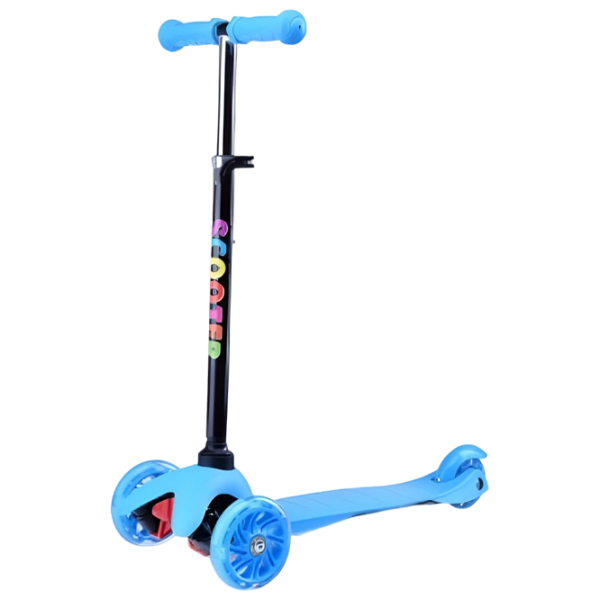 Trotinetă pentru copii cu trei roți 4Play Light (00-00841924) Blue 3 ani, 40 kg, Din PU photo 1