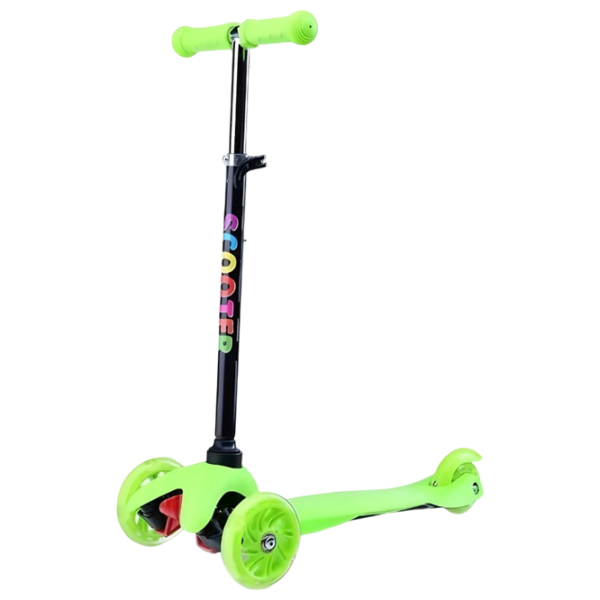 Детский трёхколёсный самокат 4Play Light (00-00841925) Зеленый 3 года, 40 кг, Полиуретановые photo 1