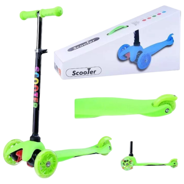 Детский трёхколёсный самокат 4Play Light (00-00841925) Зеленый 3 года, 40 кг, Полиуретановые photo 2