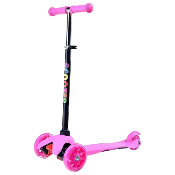 Детский трёхколёсный самокат 4Play Light (00-00841923) Розовый 3 года, 40 кг, Полиуретановые photo 1