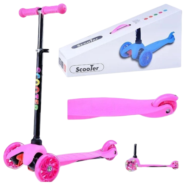 Детский трёхколёсный самокат 4Play Light (00-00841923) Розовый 3 года, 40 кг, Полиуретановые photo 2