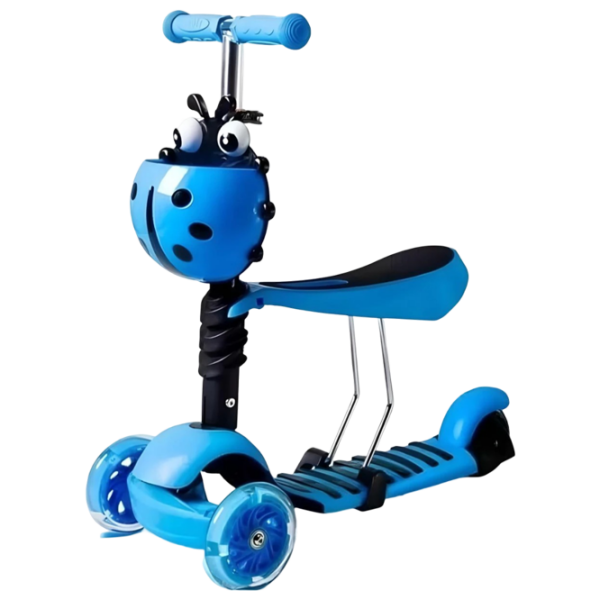 Детский трёхколёсный самокат 4Play LADY BUG (00-00841755) Синий 1 год, 35 кг, Полиуретановые photo 1