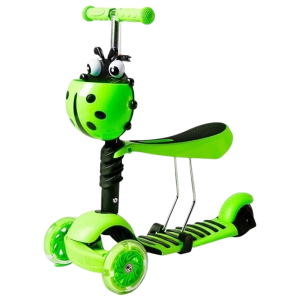 Детский трёхколёсный самокат 4Play LADY BUG (00-00841757) Зеленый 1 год, 35 кг, Полиуретановые photo 1