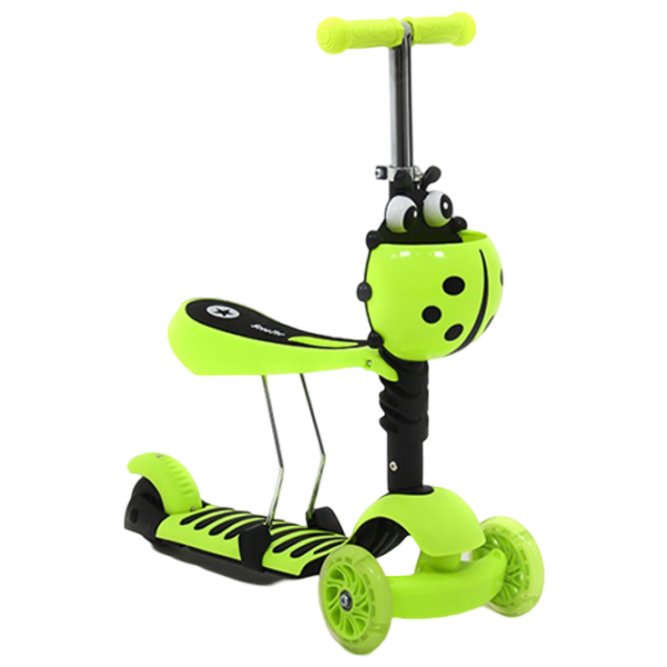 Детский трёхколёсный самокат 4Play LADY BUG (00-00841757) Зеленый 1 год, 35 кг, Полиуретановые photo 2