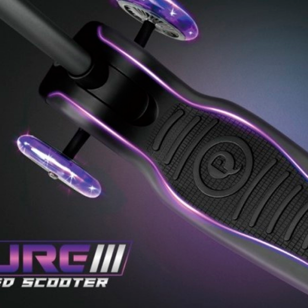 Детский трёхколёсный самокат Qplay Future Eco (00-00894504) Пурпурный 3 года, 50 кг, Силиконовые photo 7