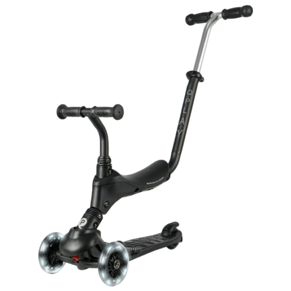 Детский трёхколёсный самокат Qplay Sema Pro (00-00716241) Черный 2 года, 50 кг, Полиуретановые photo 1