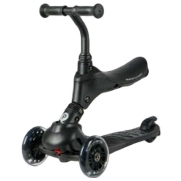 Детский трёхколёсный самокат Qplay Sema Pro (00-00716241) Черный 2 года, 50 кг, Полиуретановые photo 3
