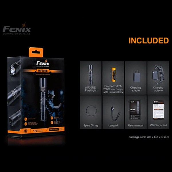 Lanternă Fenix WF30RE Black  photo 6