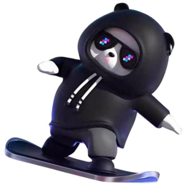 Jucării decorative Fancemot Sliding Skateboard Swing Bear Black  photo 1