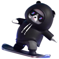 Jucării decorative Fancemot Sliding Skateboard Swing Bear Black 