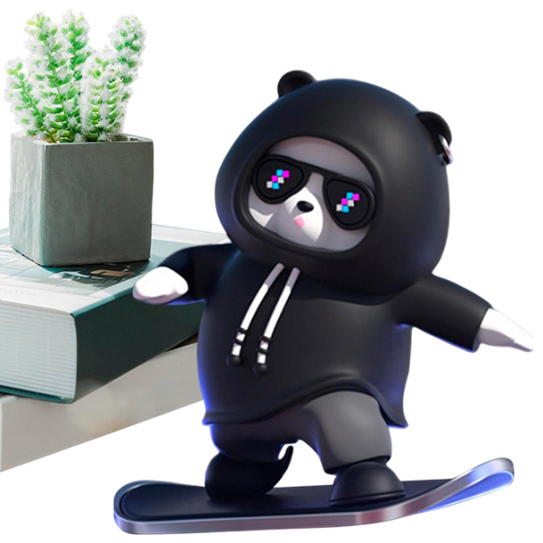 Jucării decorative Fancemot Sliding Skateboard Swing Bear Black  photo 3