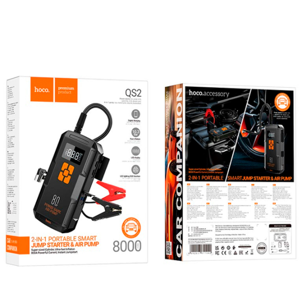 Incărcător și Redresor auto Hoco QS2 Land Portable Smart Air Pump Emergency Încărcare photo 8