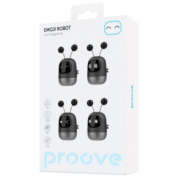 Aromatizator auto Proove Emoji Robot Black Cologne photo 4