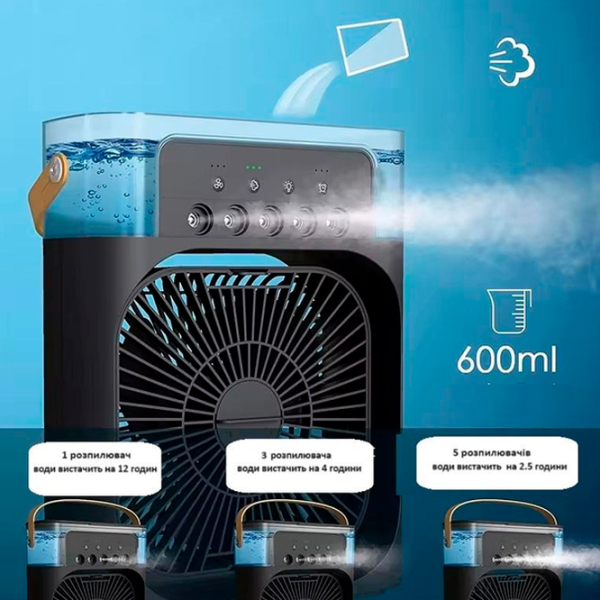 Ventilator Cooling Fans Purifier Mist Black 20 W, Electronic, Numărul de viteze: 3 photo 4