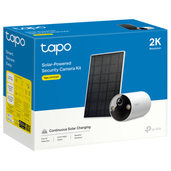Набор камеры наблюдения TP-Link TAPO C410 Kit + Panel Solar 3 МП Белый 2304 x 1296пкс / Беспроводные photo 6
