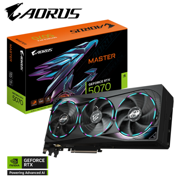 Видеокарта Gigabyte GeForce RTX 5070 Aorus Master 12 ГБ PCI Express x16 5.0 photo 9